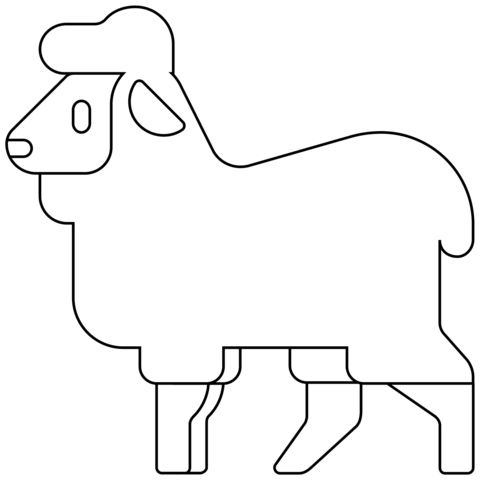 Ewe Emoji Coloring Page